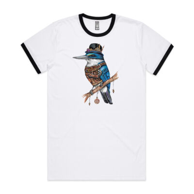 Steampunk Kingfisher - AS Colour Mens Staple Ringer Tee Thumbnail