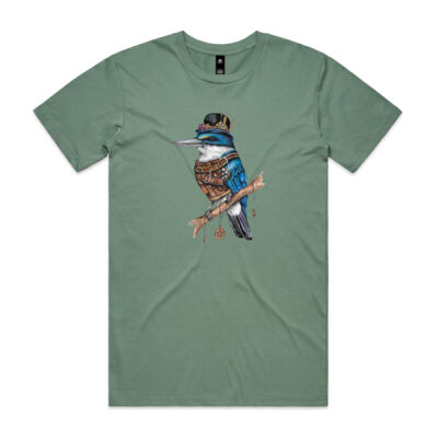 Steampunk Kingfisher - AS Colour Mens Staple T shirt Thumbnail