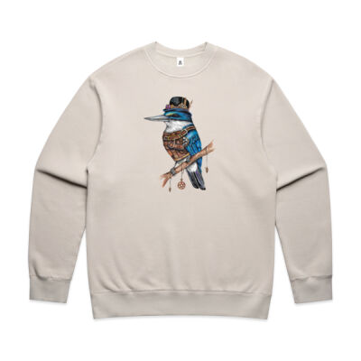 Steampunk Kingfisher - AS Colour Mens Faded Relax Crew Thumbnail