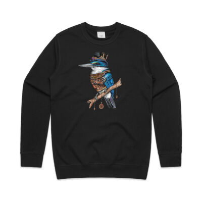 Steampunk Kingfisher - AS Colour Mens Premium Crew Thumbnail