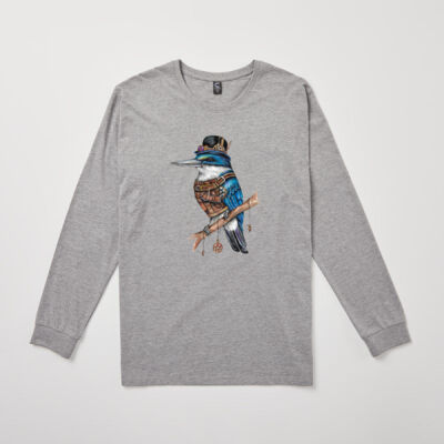 Steampunk Kingfisher - C-Force Mens Kelvin Long Sleeve Tee Thumbnail