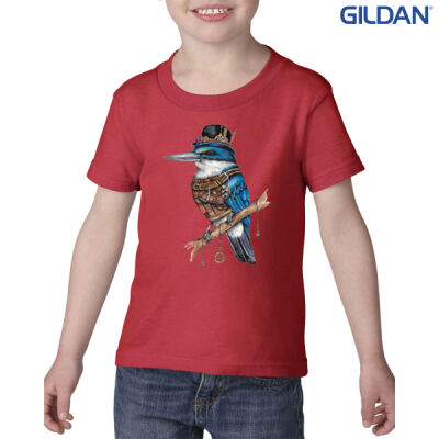 Steampunk Kingfisher - Gildan Toddler Heavy Cotton T-Shirt Thumbnail