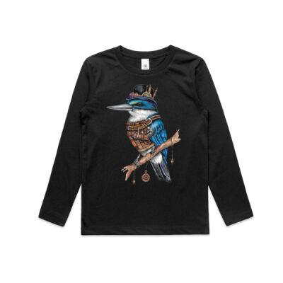 Steampunk Kingfisher - AS Colour Kids Longsleeve Tee Thumbnail
