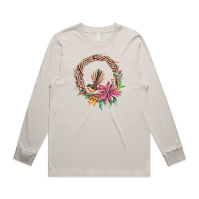 Fantail Wreath - AS Colour Womens Heavy Faded Long Sleeved Tee Thumbnail