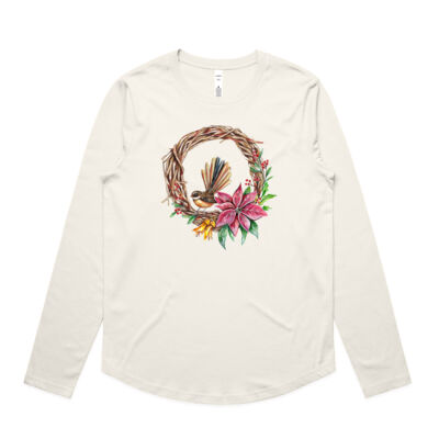 Fantail Wreath - AS Colour Womens Maple Curve Longsleeve Tee Thumbnail