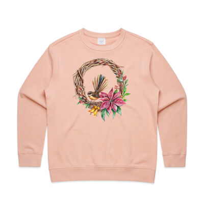 Fantail Wreath - AS Colour Womens Premium Crew Thumbnail