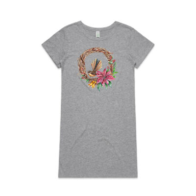 Fantail Wreath - AS Colour Womens Mika Organic Short Sleeved Dress Thumbnail