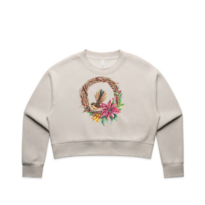 Fantail Wreath - AS Colour Women's Relax Crop Crew Thumbnail