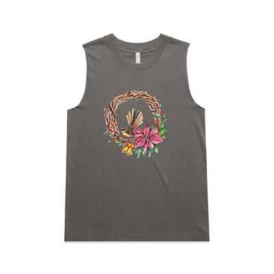 Fantail Wreath - AS Colour Womens Heavy Faded Tank Thumbnail