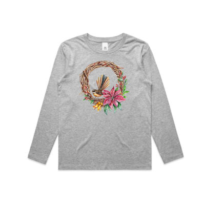 Fantail Wreath - AS Colour Kids Longsleeve Tee Thumbnail