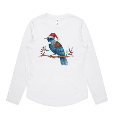 Christmas Tui Bird - AS Colour Womens Maple Curve Longsleeve Tee Thumbnail