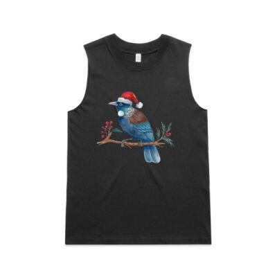 Christmas Tui Bird - AS Colour Womens Heavy Faded Tank Thumbnail