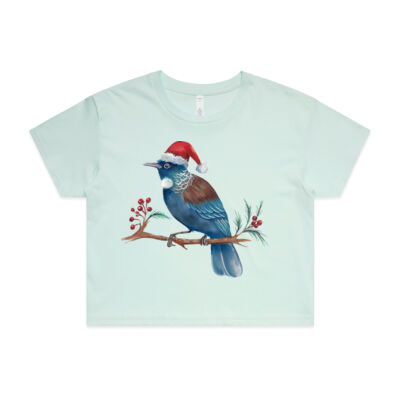 Christmas Tui Bird - AS Colour Womens Crop Tee Thumbnail