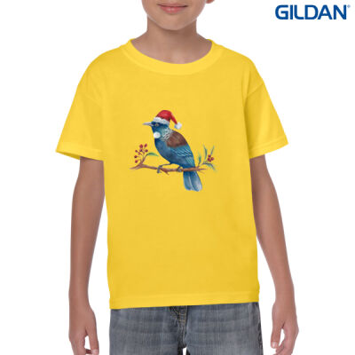 Christmas Tui Bird - Gildan Youth Heavy Cotton T-Shirt Thumbnail