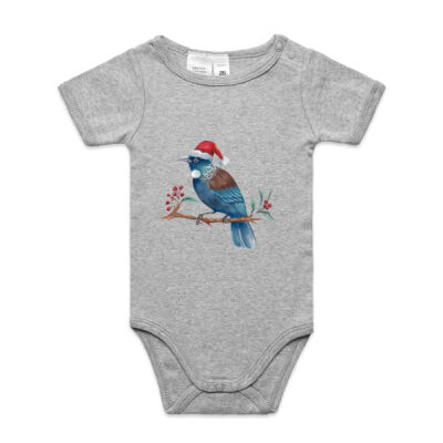 Christmas Tui Bird - AS Colour Organic Infant Mini-Me One-Piece Thumbnail