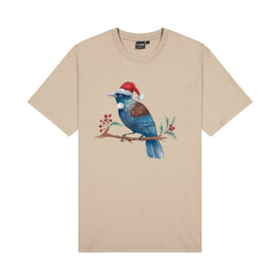 Christmas Tui Bird - Cloke Mens Outline Tee Thumbnail