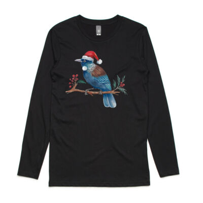 Christmas Tui Bird - AS Colour Mens Ink Longsleeve Tee Thumbnail