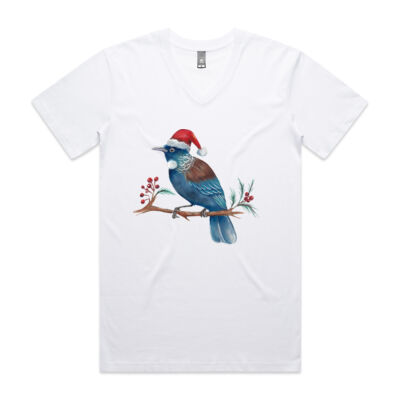Christmas Tui Bird - AS Colour Mens Staple V Neck Tee Thumbnail