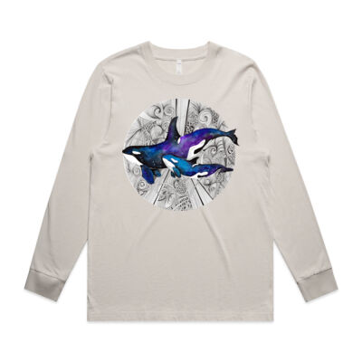 Space Orcas - AS Colour Womens Heavy Faded Long Sleeved Tee Thumbnail