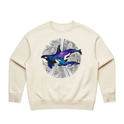 Space Orcas - AS Colour Womens Heavy Crew Thumbnail
