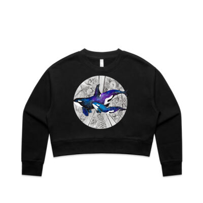 Space Orcas - AS Colour Women's Relax Crop Crew Thumbnail