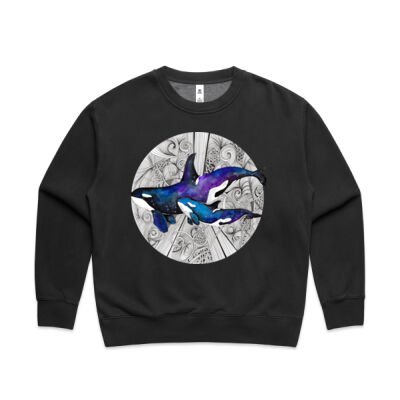 Space Orcas - AS Colour Women's Faded Relax Crew Thumbnail