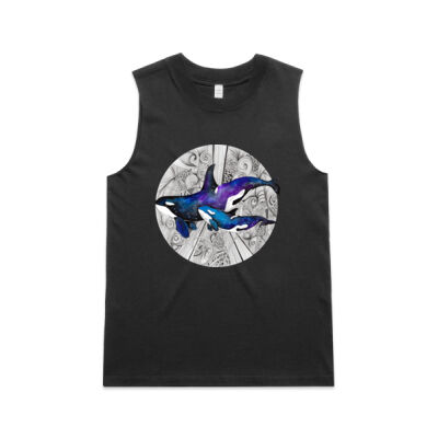 Space Orcas - AS Colour Womens Heavy Faded Tank Thumbnail