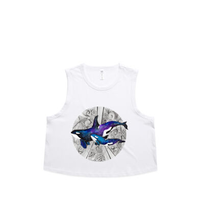 Space Orcas - AS Colour Womens Martina Crop Tank Thumbnail