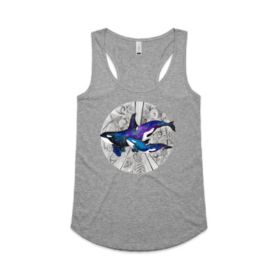 Space Orcas - AS Colour Womens Yes Racerback Singlet Thumbnail