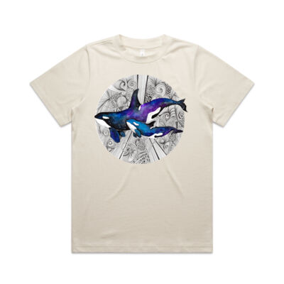 Space Orcas - AS Colour Womens Heavy Tee Thumbnail