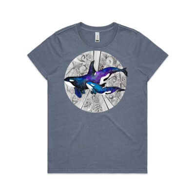 Space Orcas - AS Colour Womens Maple Faded Tee Thumbnail