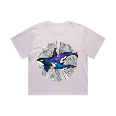 Space Orcas - AS Colour Womens Martina Crop Tee Thumbnail