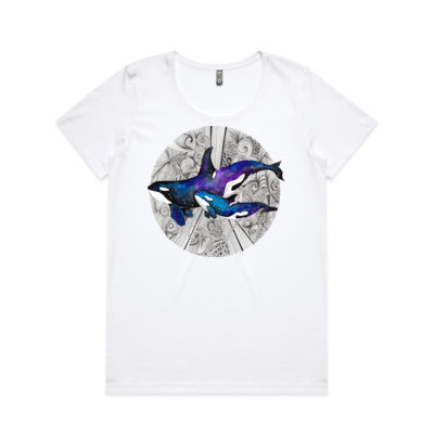 Space Orcas - AS Colour Womens Maple Scoop Tee Thumbnail