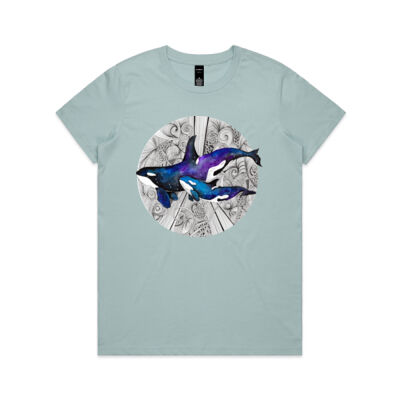 Space Orcas - AS Colour Womens Maple Tee Thumbnail